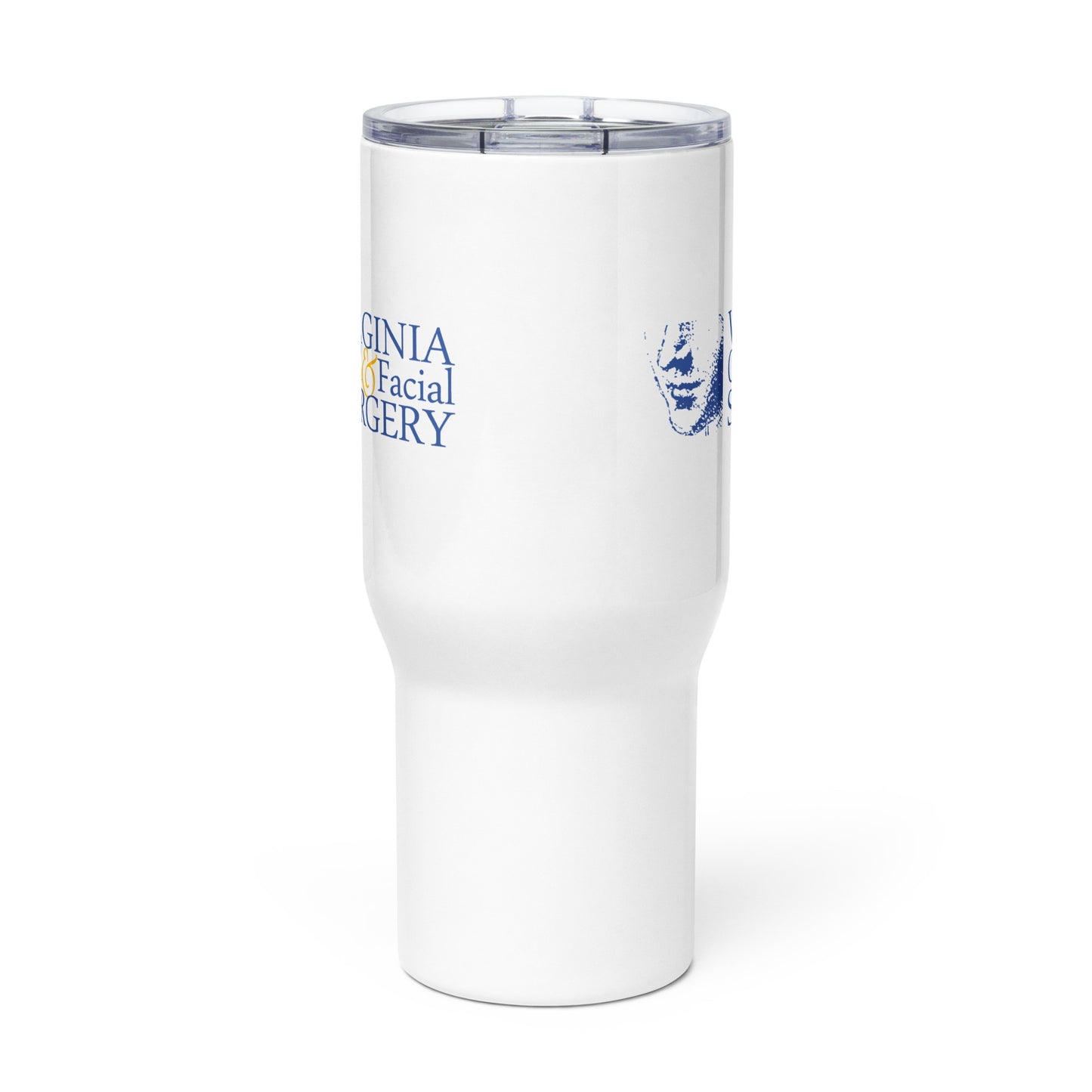 Travel mug with a handle