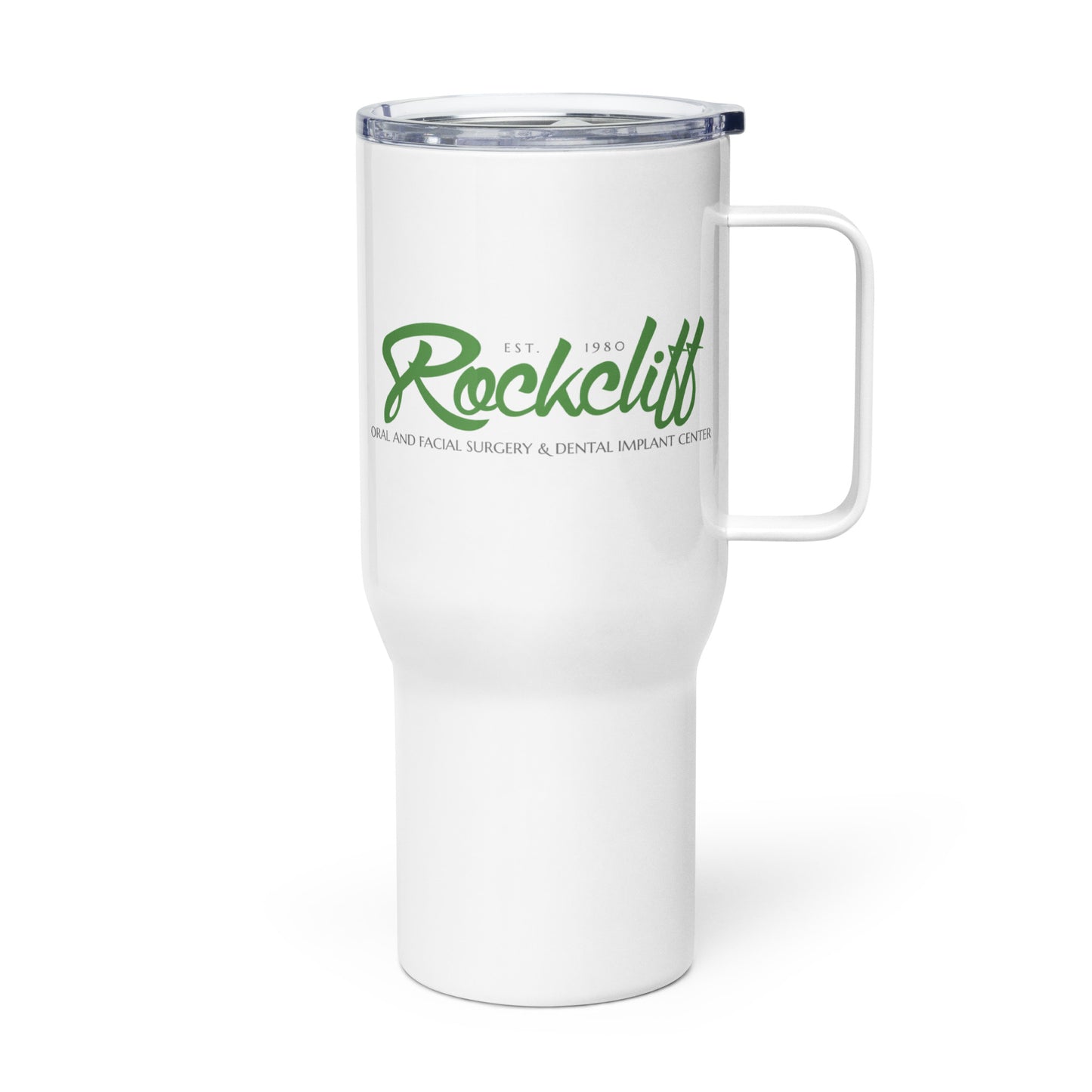 Travel mug with a handle