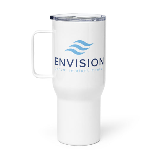 Travel mug with a handle